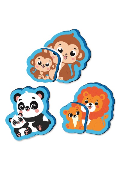 İlk Pofidik Magnet Puzzle Seti Çiftlik Ve Yabani Hayvanlar