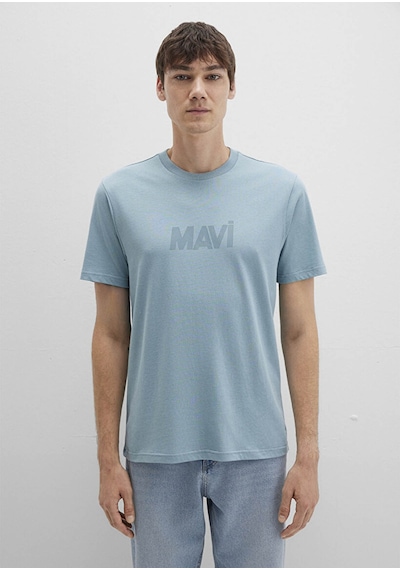Mavi Logo Açık Mavi Erkek T-shirt M0612896-70838 Açik Mavi