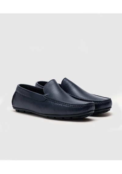 Cabani Hakiki Deri Lacivert Erkek Loafer Ayakkabı Lacivert (521643722) Lacivert