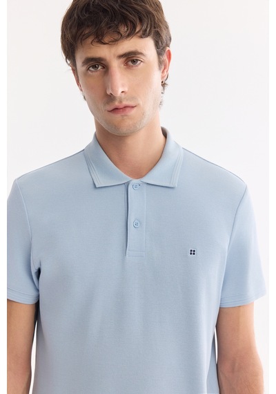 Avva Erkek Mavi Kıvrılmaz Polo Yaka %100 Pamuk Basic Regular Fit T-shirt B001032 Avva Erkek Mavi Kıvrılmaz Polo Yaka %100 Pamuk Basic Regular Fit T-shirt B001032