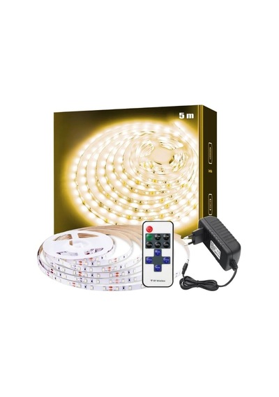 5 Metre Şerit Led Işık Dimmer Kumandalı Mutfak Tezgah Çalışma Masası Raf Işık Sb-6557 Gün Işığı