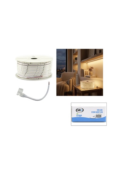 100mt 3000k - Gün Işık Dış Mekan Şerit Led 220v 120led 348983 Bx40