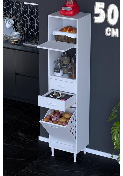 Asya Sepetli Çekmeceli, 1 Fırın Bölmeli Mutfak Robotu Ve Kahve Köşesi Çok Amaçlı Dolap 50 Cm Beyaz Asya Sepetli Çekmeceli, 1 Fırın Bölmeli Mutfak Robotu Ve Kahve Köşesi Çok Amaçlı Dolap 50 Cm Beyaz