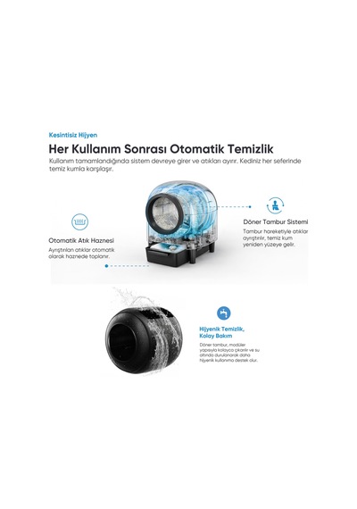 Şımart Akıllı Kedi Tuvaleti 80lt, Otomatik Temizleme Ve Wi-fi Kontrollü