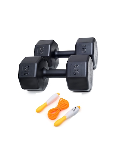 8 Kg Dambıl X 2 Adet 16 Kg + Sayaçlı Atlama İpi