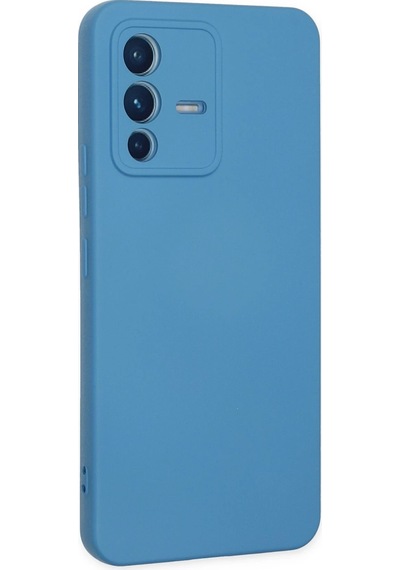 Cosmotex Newface Vivo V23 5g Kılıf Nano İçi Kadife Silikon - Mavi