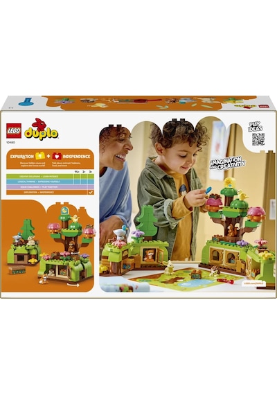LEGO® DUPLO® Vahşi Hayvanlarla Keşif Ormanı 10480 – 2 Yaş ve Üzeri Çocuklar için 6 Hayvan İçeren Oyuncak Yapım Seti (131 Parça)
