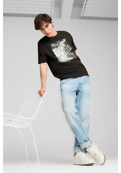 Puma Graphıcs 683213 01 Baskılı T-shirt Siyah S-xxl 001