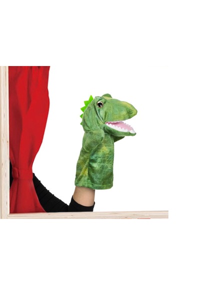 Büyük Peluş Oyuncak El Kuklası Dinazor 28 Cm