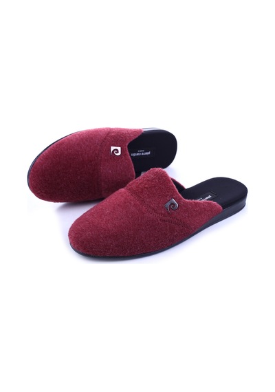 Pierre Cardin Pc-55368 Erkek Kışlık Ev & Halı & Bohça Keçe Terlik Bordo