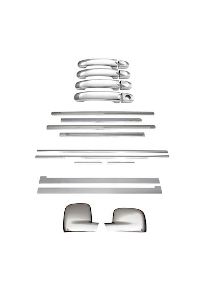 Vw Caddy 2004-2010 5'li Yan Krom Seti Yan Kapı Çıtası-cam Çıtası-kapı Kol-ayna Kapağı-sürgü A+