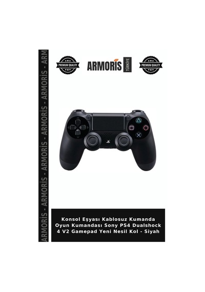 Konsol Eşyası Kablosuz Kumanda Oyun Kumandası Sony Ps4 Dualshock 4 V2 Gamepad Yeni Nesil Kol - Siyah