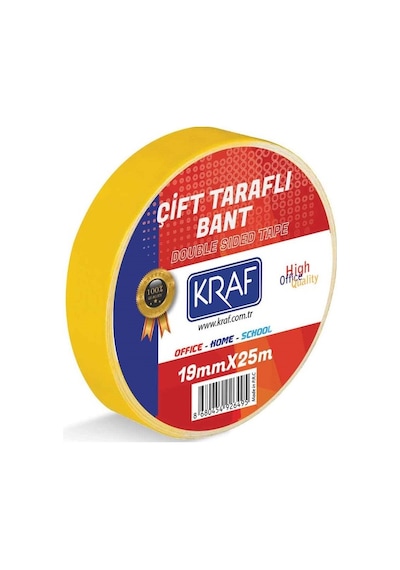 Kraf Çift Taraflı Bant 19mmx25m 2519g