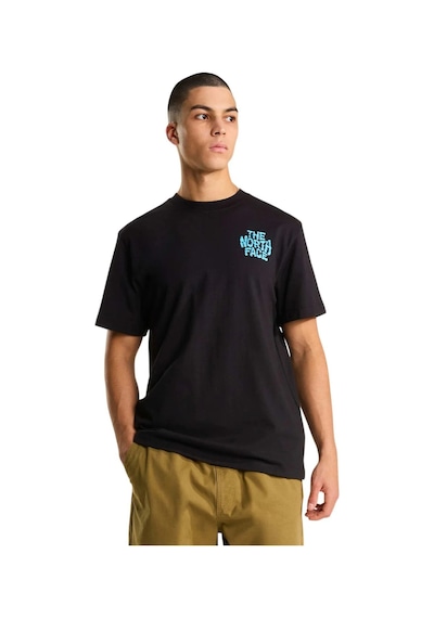 The North Face Drip Logo Relaxed Graphic Erkek Siyah Outdoor T-shirt Nf0a8gabjk31
