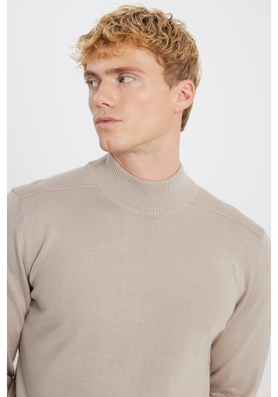 Ac&co Erkek Bej Melanj Yünlü Standart Fit Normal Kesim Yarım Balıkçı Yaka Triko Kazak Ac&co Erkek Bej Melanj Yünlü Standart Fit Normal Kesim Yarım Balıkçı Yaka Triko Kazak