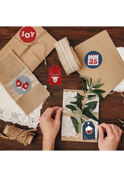 Yılbaşı Temalı Sticker Seti, 63 Adet Çıkartma, Yeniyıl Hediye Pak