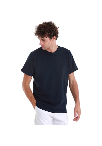 Hatemoğlu Lacivert Regular Fit Düz Pamuklu Bisiklet Yaka Triko Tişört 35102024c015 005 Lacivert