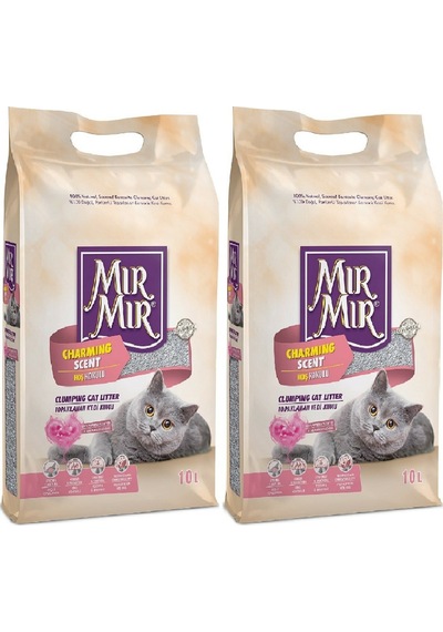 Mır Mır Bebek Pudrası Kokulu Bentonit Kedi Kumu 2 x 10 L