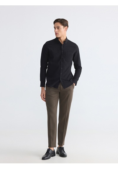 Lcwaıkıkı Classic Siyah Regular Fit Armürlü Erkek Gömlek Lcwaıkıkı Classic Siyah Regular Fit Armürlü Erkek Gömlek