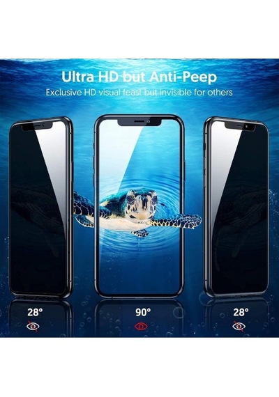 Senalstore Apple  Uyumlu iPhone Xs Max / 11 Pro Max Gizli Hayalet Kırılmaz Cam Privacy Ekran Koruyucu