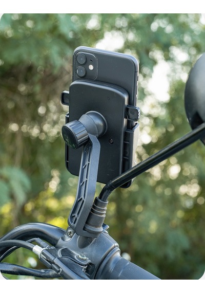Motorsiklet Bisiklet Scooter Atv Otomatik Tuşlu Motosiklet Ayna Bağlantılı Telefon Tutucu Tutacağı