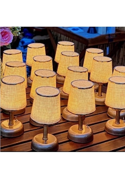 Riolight Retro,rustik,vintage Ledli Pilli Abajur Gece Lambası
