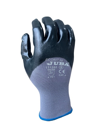 Juba-111260 Nylon Astarlı Nitril Kaplı İş Eldiveni Siyah