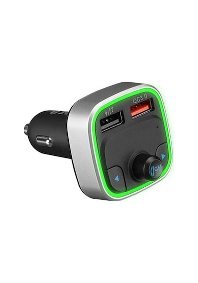 S-link Sl-bt401 Rgb Bluetooth V5.0 Led Ekran Tf Kart 64g Max Çift Usb Qc3.0+5v/2.4a Hızlı Şarjlı Fm Transmitter