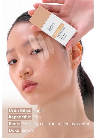 The Purest Solutions Cilt Tonu Eşitleyici & Leke Karşıtı Serum Fondöten SPF50+ 30 ML Orta / Koyu Ton