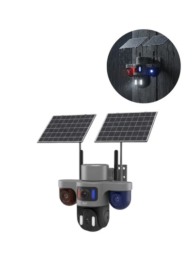 4g Sım Kartlı Güneş Enerjili Güvenlik Kamerası Çift Solar Panel, 12000mah,gece Görüşlü,hareket Takip
