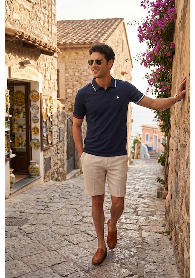 Buratti Pamuklu Regular Fit Düğmeli Polo T Shirt Erkek Polo T Shirt 5904066 Lacivert