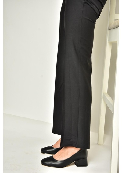 Fox Shoes T752827009 Siyah Alçak Topuklu Kadın Ayakkabı Siyah