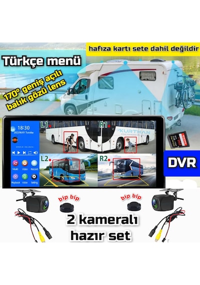 Dokunmatik Dvr Ekran Ve 2 Ad Ahd 720p Nesne Tanımalı Kamera Seti