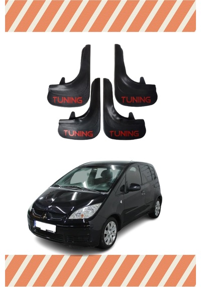 Mitsubishi Colt Tunıng Yazılı 4'Lü Tozluk Çamurluk Paçalık