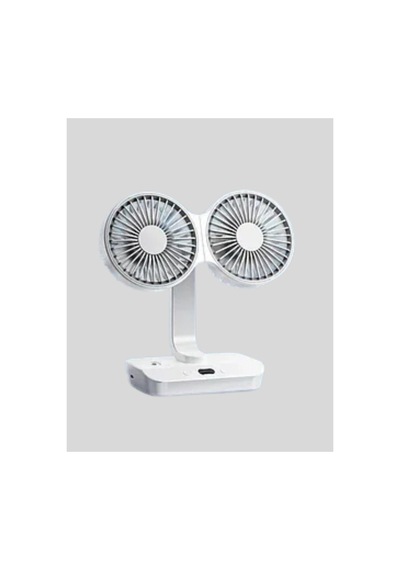 Çift Kafalı Masaüstü Ve Duvar Tipi Sessiz Usb Şarjlı Fan - Hs08377564-9938 Renkli