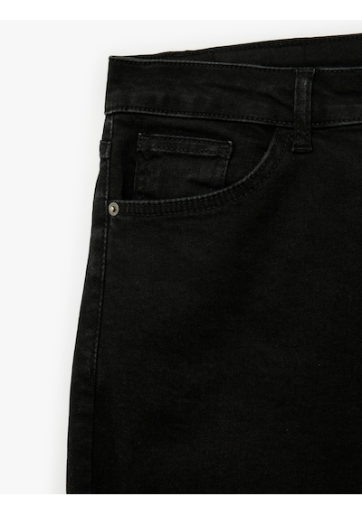 Koton Pamuklu Normal Bel Cepli Skinny Push Up Denim Pantolon - Skinny Push Up Fit Jean Siyah 7wam40234nd
