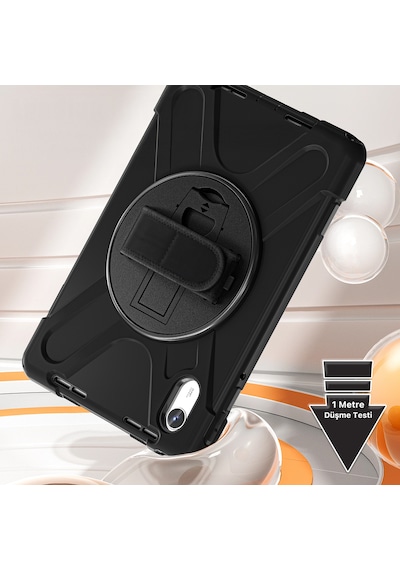 Lenovo Tab M11 Tb330fu 11 İnç Kılıf 360 Standlı Askılı Zırh Tank
