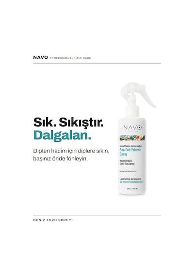 Deniz Tuzu Saç Bakım Spreyi / Doğal Dalga, Hacim Ve Dolgunluk Verici Deniz Tuzu Spreyi