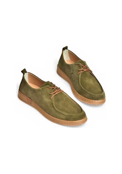 Fox Shoes Y555323002 Haki Hakiki Deri Süet Günlük Kadın Ayakkabı