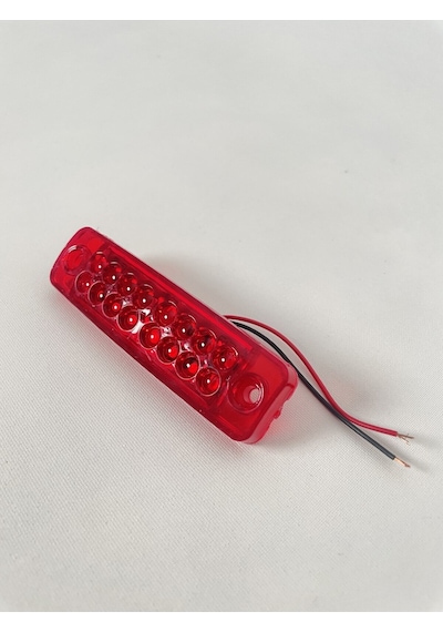 Ahmet Otomotiv 16 Ledli Mercekli Kırmızı Led Lamba 12v-24v