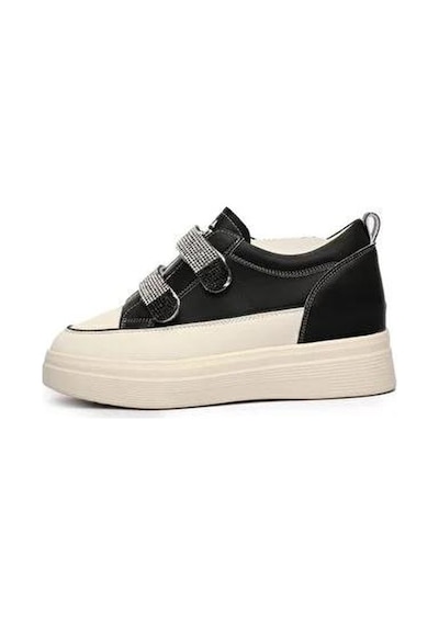Guja 24k313-1 Gizli Dolgu Cırtı Taşlı Sneaker Kadın Ayakkabı Siyah