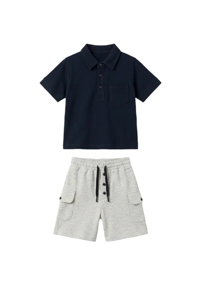 Poala Kids Lacivert Polo Yaka Set