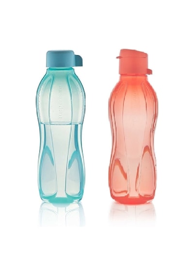 Tupperware Eco Suluk Su Şişesi Turkuaz Flamin 500 Ml. 2'li Set Mavi Flamin