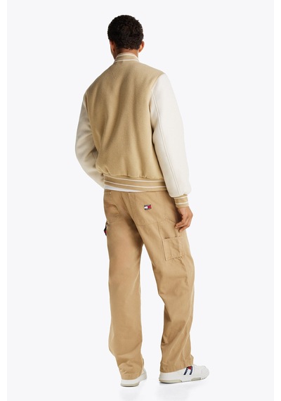 Tommy Jeans Regular Fit Bej Erkek Ceket Dm0dm20216act Tjm Wool Blend Vrsıty Bej