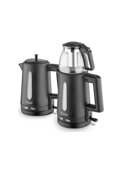 Kiwi Ktm-2907 Çay Makinesi - 2 Adet Tarı 2 Siyah