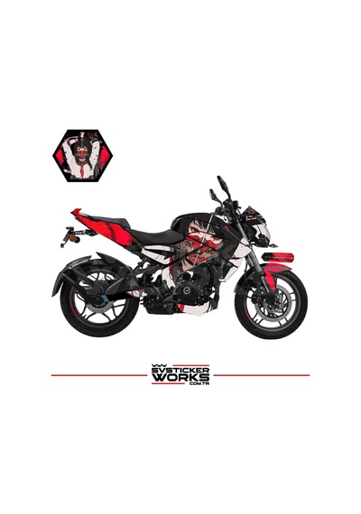 Bajaj Ns200 Kaplama Sticker Katana Girl Motor Kaplama Modeli Hazır Kit Siyah