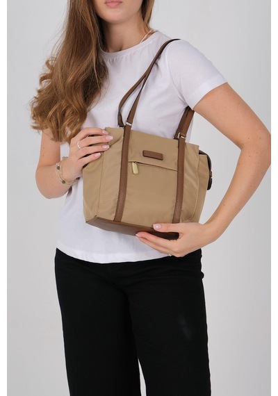 Silver Polo Sp1215 Kadın Omuz Çantası Saten Vizon-camel