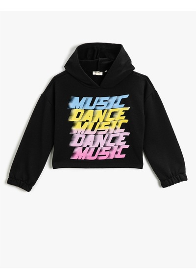 Koton Baskılı Kapüşonlu Sweatshirt Pamuklu Uzun Kollu Siyah 2skg10102ak Siyah Koton Baskılı Kapüşonlu Sweatshirt Pamuklu Uzun Kollu Siyah 2skg10102ak Siyah