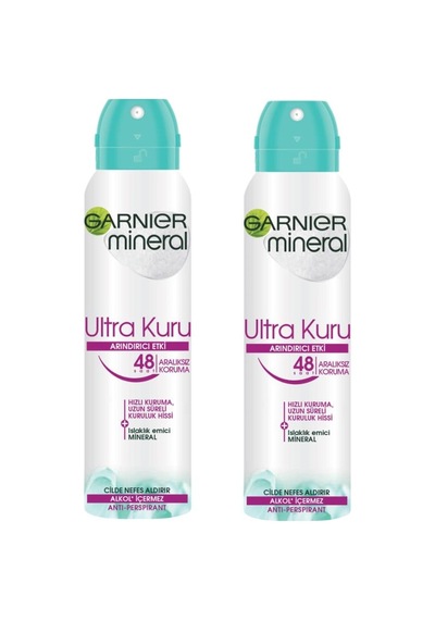 Garnier Mineral Ultra Kuru Kadın Sprey Deodorant 2 x 150 ML