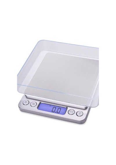 Dijital İnox Çelik 3 Kg Kapasiteli Dijital Hassas Kantar Mutfak Tartısı Terazi Gri